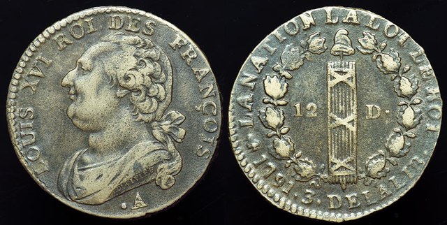 France - Louis XVI 12 Deniers - 1791 A