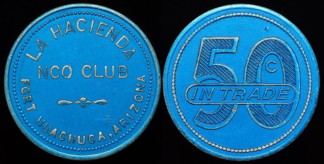 Ft. Huachuca AZ - LA HACIENDA 50c Blue