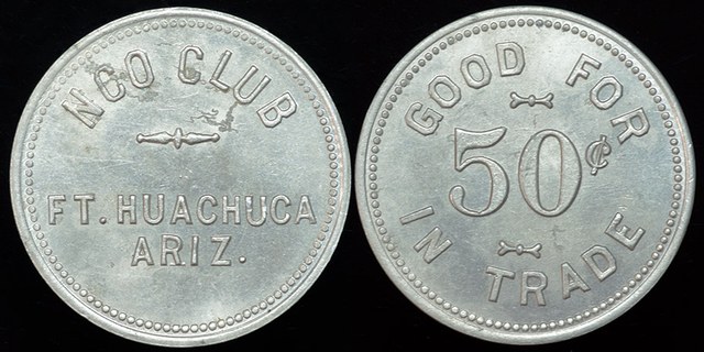 Ft. Huachuca AZ - NCO CLUB 50c