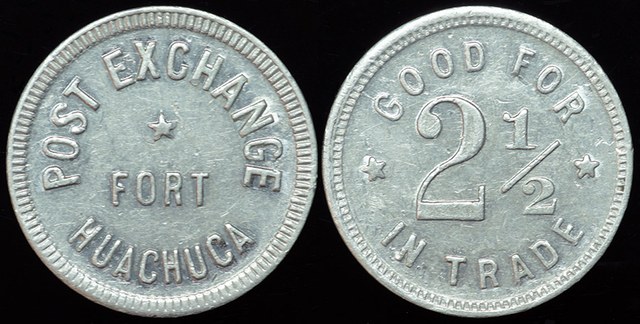 Ft. Huachuca AZ Post Exchange 2 1/2 Cents