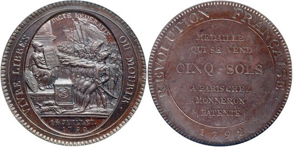 French Revolution 5 Sols Proof-like