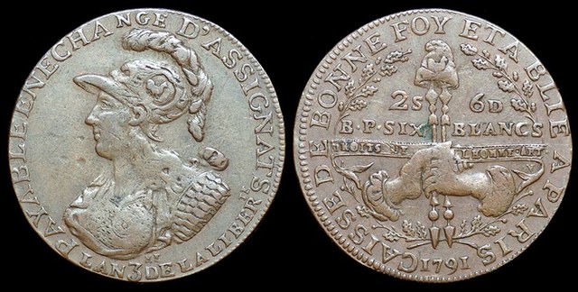 French Revolution - BONNE FOY, 2 Sols 6 Deniers