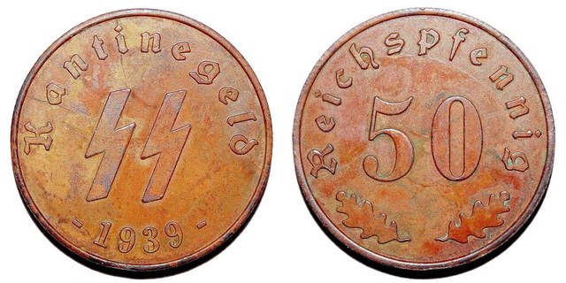 GERMANY (THIRD REICH)~50 Reichspfennig *Kantinegeld* 1939