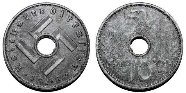 GERMANY (THIRD REICH)~10 Reichspfennig  1941 A
