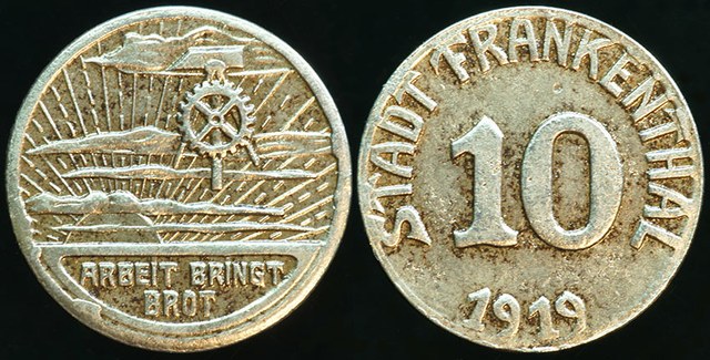 Germany - Frankenthal - 10 Kriegsgeld 1919