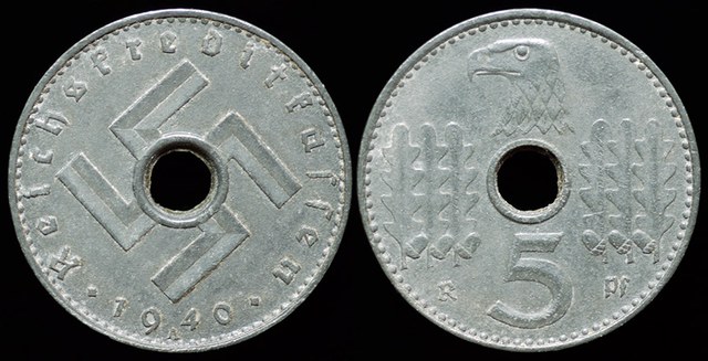 German Occupied Territory 5 Reichspfennig 1940A