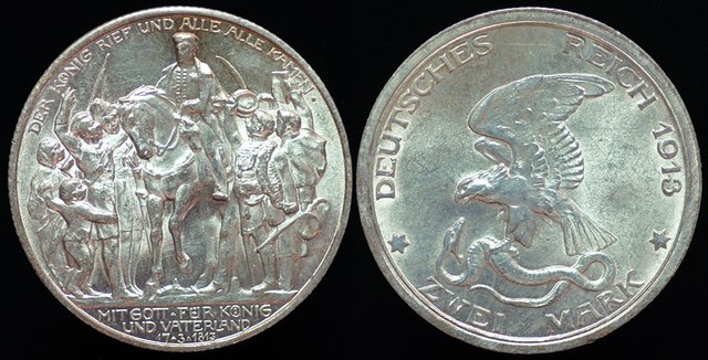 Germany - Prussia 2 Marks, Victory over Napoleon
