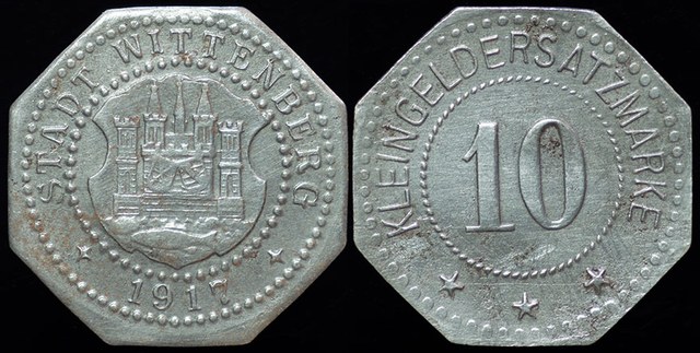 Germany - Wittenberg 10 Pfg. 1917