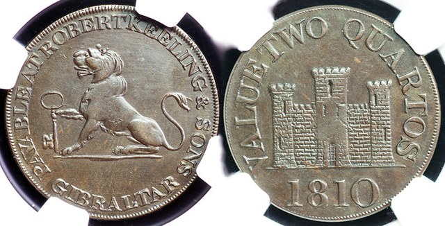Gibraltar - 2 Quartos 1810 Small Date