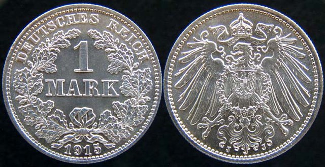 Germany 1 Mark 1915 J
