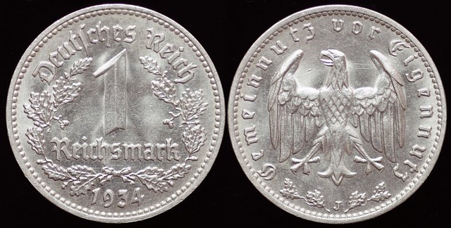 Nazi 1 RM - 1934 J