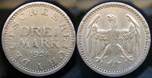 Weimar 3 Mark - 1924