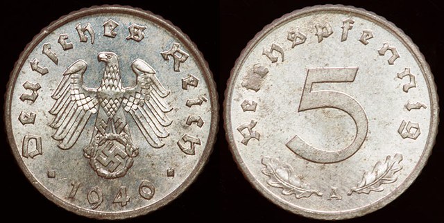 3rd Reich 5 Pf 1940 A