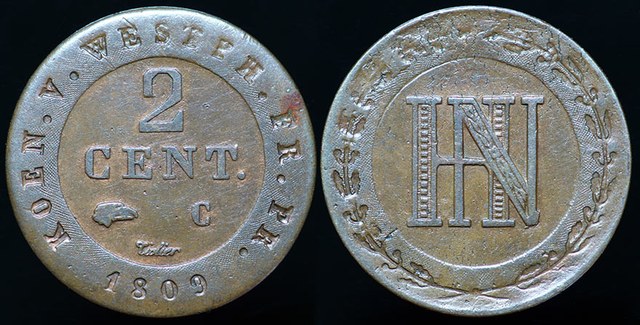 Westphalia - Jerome Napoleon 1809 2 Centimes