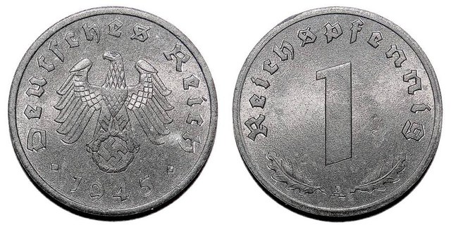 GERMANY (THIRD REICH)~1 Reichspfennig 1945 A