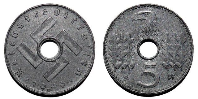 GERMANY (THIRD REICH)~5 Reichspfennig ~Military~ 1940 D