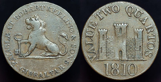 Gibraltar 2 Quartos - Keeling 1810