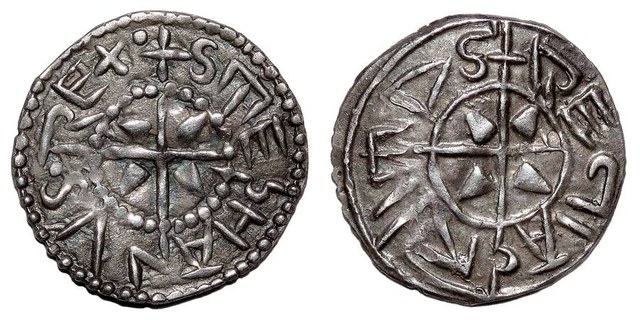 HUNGARY (KINGDOM)~AR Denar 1000-1038 AD