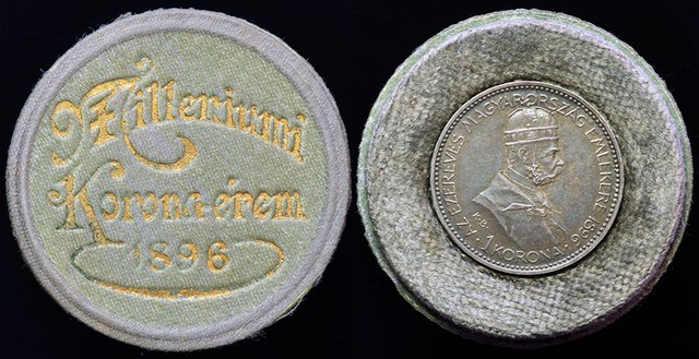 Hungary 1 Korona 1896 - Millennium Box