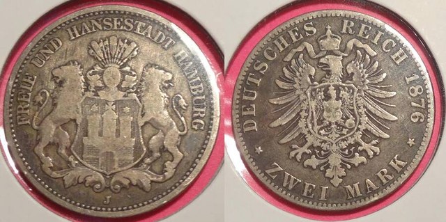 Hamburg 1876-J 2 Mark
