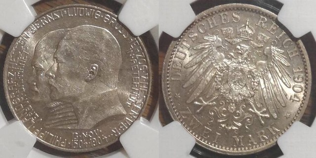Hesse-Darmstadt 1904 2 Mark Commemorative