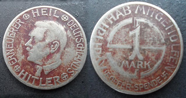 Hitler 1 Mk Opfer Token