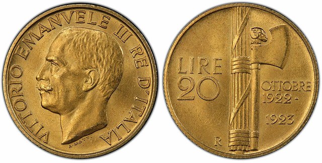 Italy - 20 Lire 1923 - Fasces