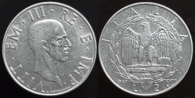 Italian Fascists 2 Lira - 1940
