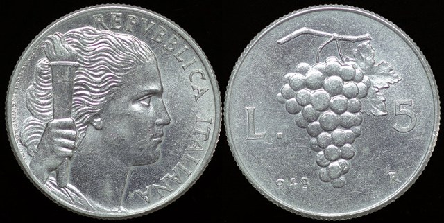 Italy - 5 Lire 1948