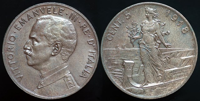 Italy 5 Centesimi - 1918