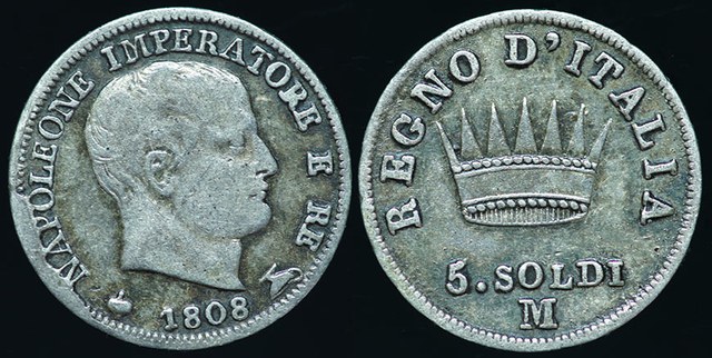 Italy - Kingdom of Napoleon - 5 Soldi 1808