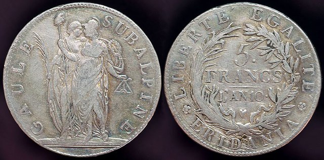Piedmont - Subalpine Gaul 5 Francs