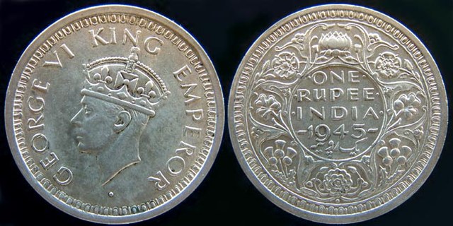 British India Rupee-1945