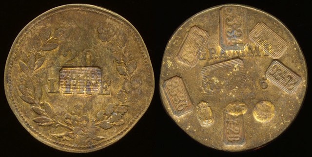 Italy - 20 Lire Coin weight