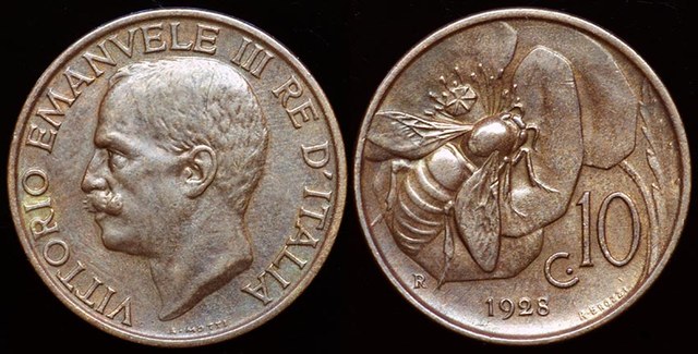 Italy 10 Centesimi 1928