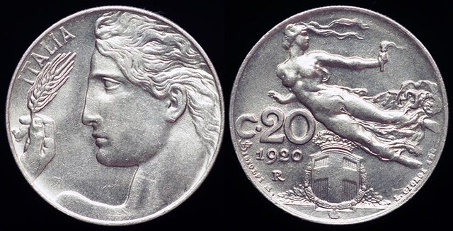 Italy 20 Centesimi 1920