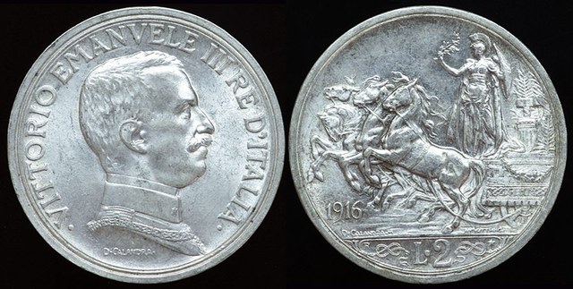 Italy - 2 Lire, 1916