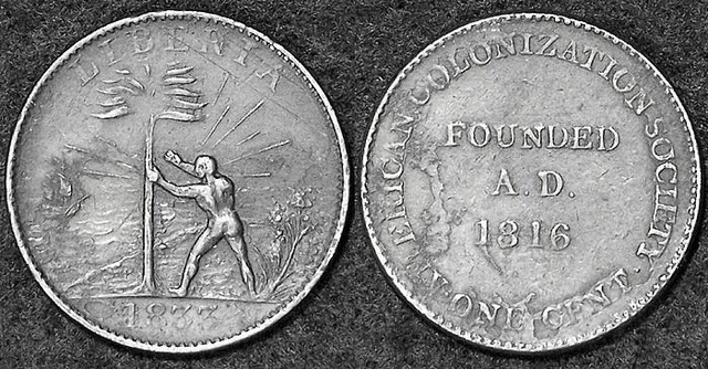 ACS Liberia cent 1833