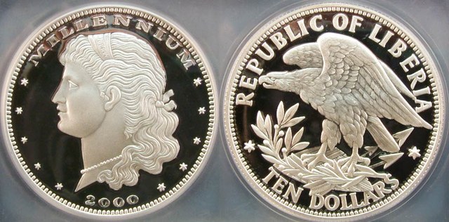 Liberia $10 - School Girl Dollar 2000