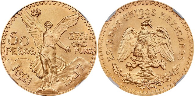 Mexico - 50 Pesos 1947 Matte Restrike