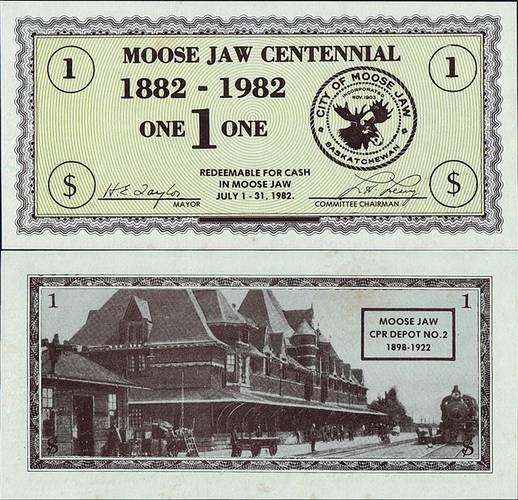 Moose Jaw (Saskatchewan) 1982 1 Dollar.
