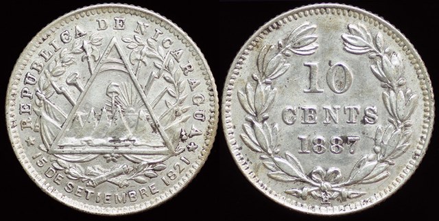 Nicaragua - 10 Centavos 1887