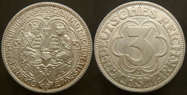 Nordhausen 3 Reichsmark 1927