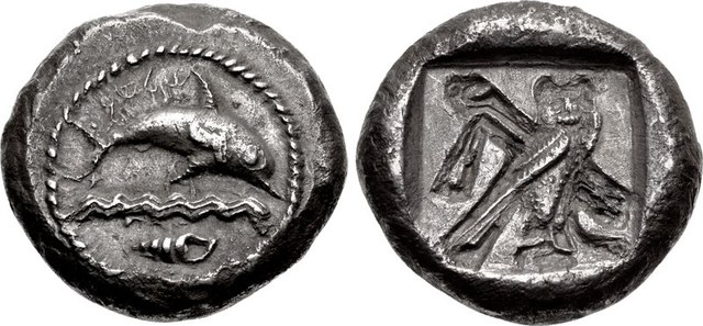 PHOENICIA - Tyre, Circa 440-425 BC. Owl, Hook & Flail