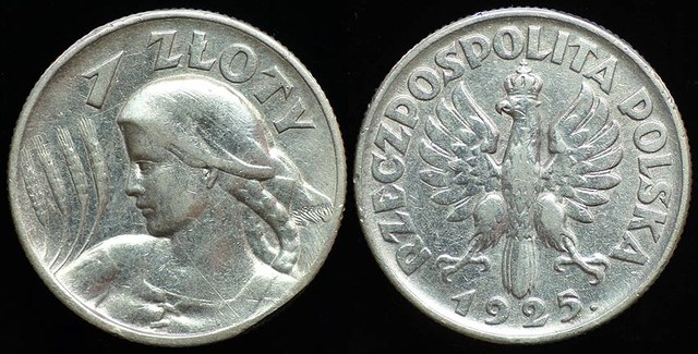 Poland  1 Zlote 1925