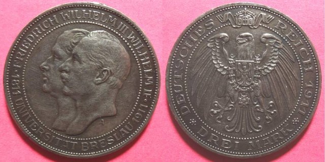 Prussia 1911 3 Mark Commemorative