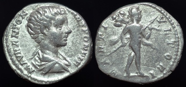 Caracalla & Mars, Denarius