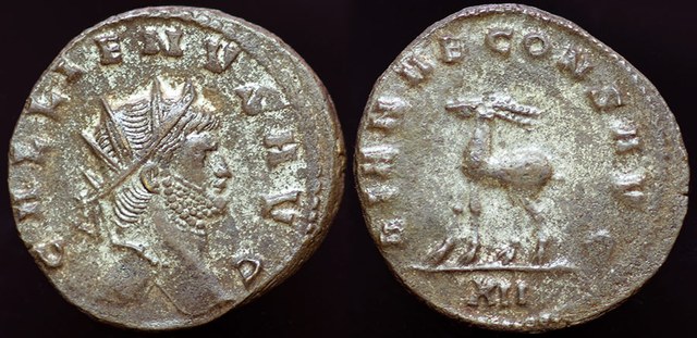 Gallienus - Antelope, antoninianus