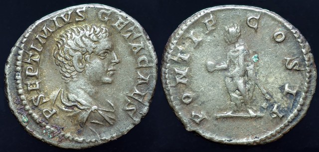 Geta as Pontif, Denarius