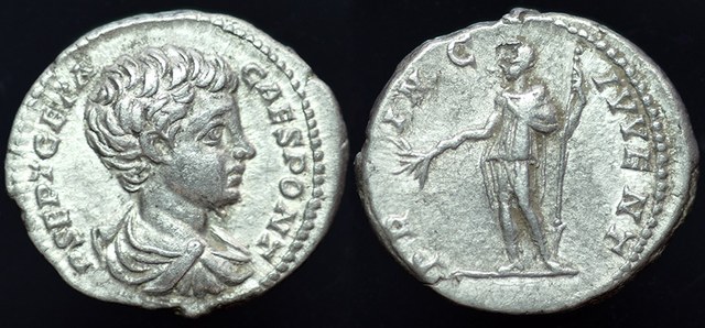 Geta - PRINC IVVENT, Denarius